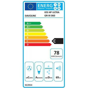 Davoline Ios Ultra GR-IX 060 Συρόμενος Απορροφητήρας 60cm Inox
